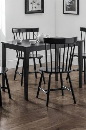 Julian Bowen Hudson Rectangular 4 Seater Dining Table in Black