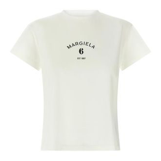 Maison Margiela T-Shirts, female, White, Size: S Cotton Jersey T-Shirt