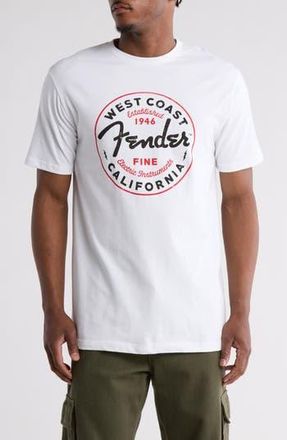 American Needle Fender Cotton Graphic T-Shirt in White at Nordstrom Rack, Size Xx-Large