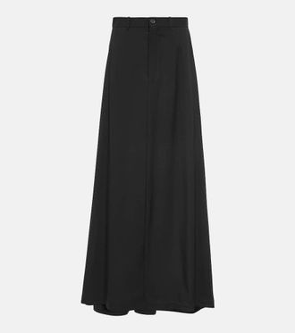 Balenciaga Hybrid wool skirt with pants