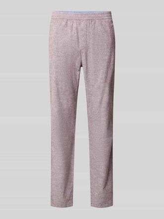 Tom Tailor Gerade Hose aus Leinen-Baumwoll-Mix in Hazel Melange, Gr&ouml;&szlig;e XXXL