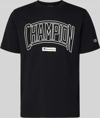 Champion T-Shirt mit Logo und Rundhalsausschnitt in Black, Gr&ouml;&szlig;e XXL