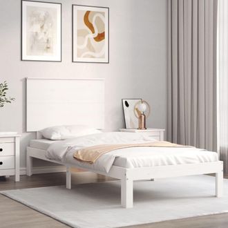 vidaXL Estructura De Cama Sin Colch&oacute;n Madera De Pino Blanca 90x200 Cm Vidaxl
