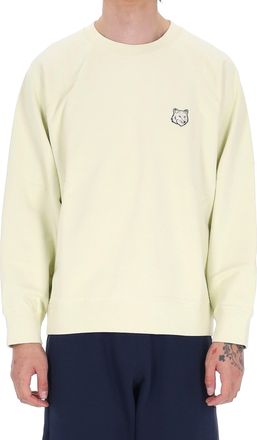 Maison Kitsun&eacute; Fox Head Tonal Patch Oversized Cotton Sweatshirt