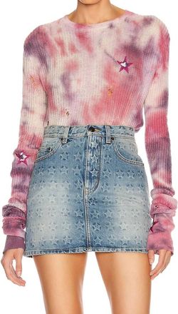 Amiri Tie Dye Stars Sweater In Multicolor