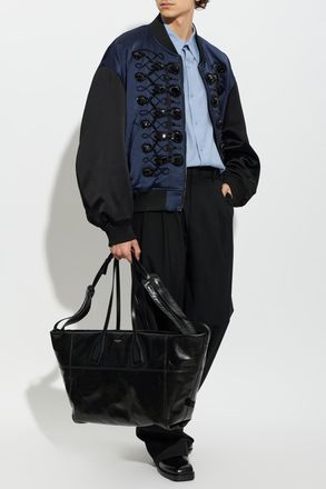 Balmain Shirt With Embroidered Logo, Mens, Blue