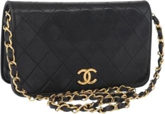 Chanel Pre-owned Cross Body Bags, female, Black, Size: ONE SIZE Pre-owned Vintage Cross Body Bag