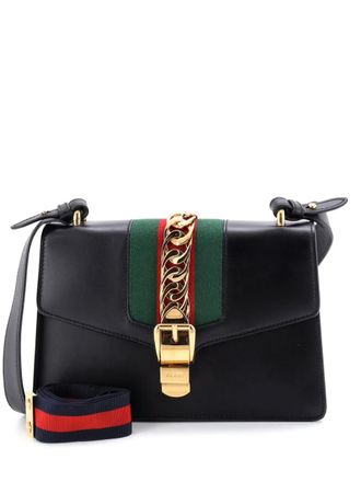 Gucci Sylvie Leather Small shoulder bag - Black