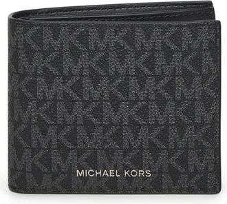 Michael Kors Hudson Signature Logo Billfold Portemonnee - Heren - Portefeuilles - Zwart - ONE Size - Polyester - Accessoires