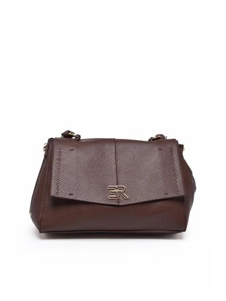 Ermanno Scervino Structured Eba Shoulder Bag with Textured Finish and Chain Strap