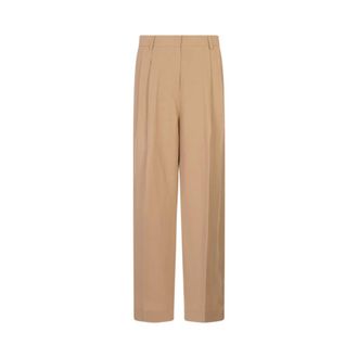 Fabiana Filippi Wide Trousers, female, Brown, Size: XS Wide Pleated Trousers