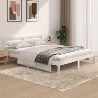 vidaXL Giroletto Bianco Massello Pino 150x200cm King Size - Vidaxl