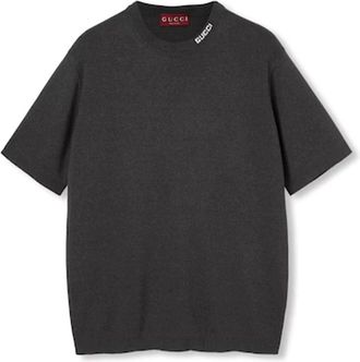 Gucci T-Shirts, male, Gray, Size: M T-Shirt