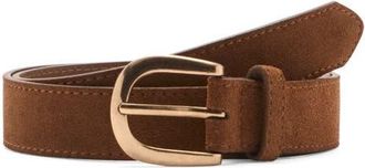 Mango Suede Belt in Brown at Nordstrom, Size X-Large