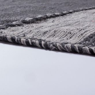 Paco Home Paco Home - Alfombra Dise&ntilde;o Kilim Tejida A Mano 100 % Algod&oacute;n Moderna Estampada Gris 200x290 Cm