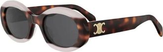 Celine Triomphe Zonnebril - Dames - Zonnebrillen - Bruin - 52 MM - Accessoires