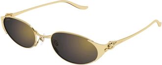 Cartier Sunglasses, unisex, Yellow, Size: 53 MM Oval Sunglasses