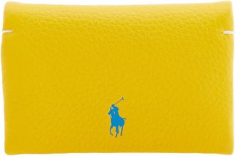 Polo Ralph Lauren Canary Yellow Logo Print Leather Wallet