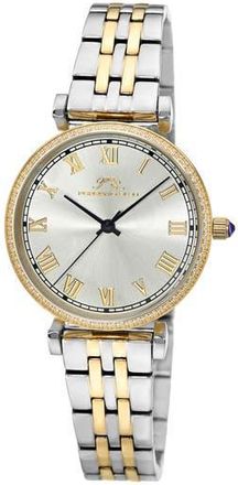 Porsamo Bleu Emma Sunray Dial Bracelet Watch in Silver/Two-Tone at Nordstrom Rack