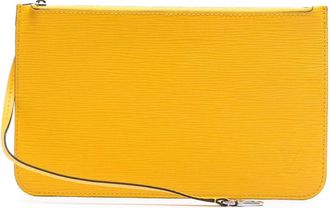 Louis Vuitton Pre-owned Bags, female, Yellow, Size: ONE SIZE Pre-owned Leather Zip Pouch