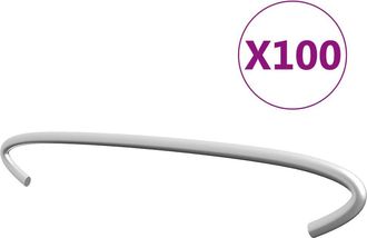 vidaXL Gabion Hooks 100 pcs Galvanized Steel 7.9, 145620
