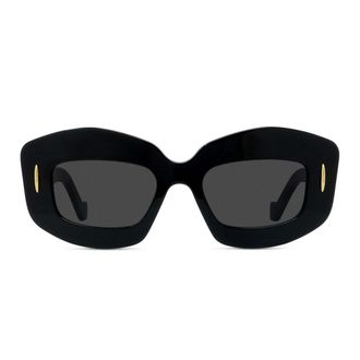 Loewe Anagram Zonnebril - Dames - Accessoires - Zwart - Maat: 49 MM Zijde