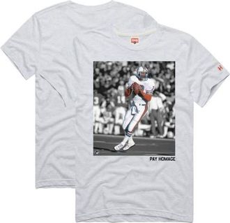 Homage Unisex Homage Dan Marino Ash Miami Dolphins Pay Homage Tri-Blend T-Shirt at Nordstrom, Size Xx-Large