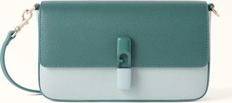Furla Iride Borsa A Tracolla S Edera Green Verde Pelle Stampata Donna