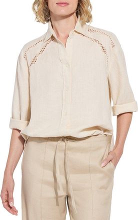Lyss&eacute; Roxanna Embroidered Linen Shirt