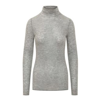 Pinko Moss Maglia Ultraf - female - PINKO - Turtlenecks - Gray - S - Knitwear