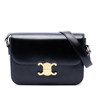 Celine Pre-owned Celine Classique Shiny Calfskin Triomphe Crossbody Ladies SCF2K9EH8FDXWWBS