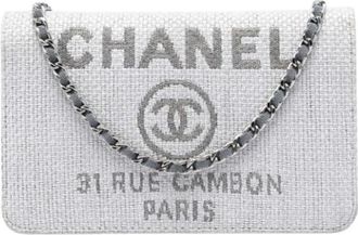 Chanel Pre-owned Wallet on Chain - Dames - Vintage Mini Tas - Grijs - ONE Size - Vintage
