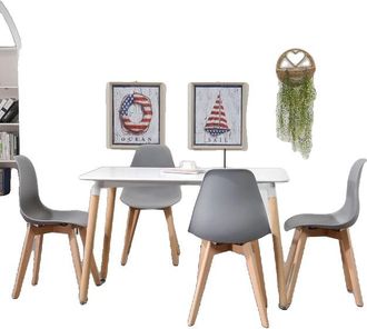 OEM Juego De Mesa De Comedor, Sillas Ergon&oacute;micas, Dise&ntilde;o Moderno, Juegos De Mesa Grises