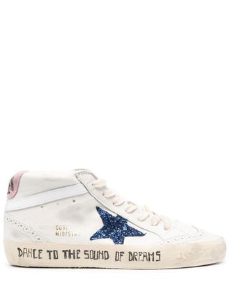 Golden Goose Mid-Top Sneakers with Distressed Sole