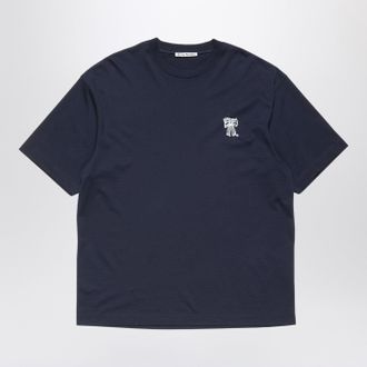 Acne Studios Logo T Shirt Navy Blue