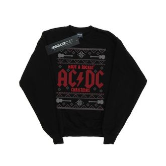AC/DC AC/DC Heren Rockin&acute; Kerst Sweatshirt (Zwart)