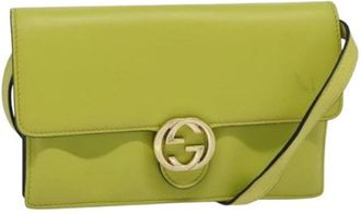 Gucci Pre-owned Cross Body Bags, female, Green, Size: ONE SIZE Pre-owned Vintage Cross Body Bag