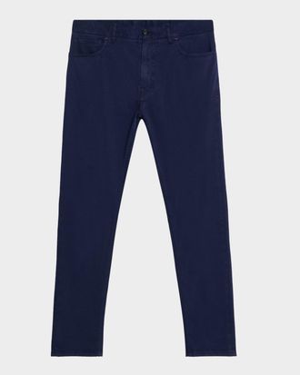 Isaia Men & apos;s Cashmere-Cotton Slim 5-Pocket Pants