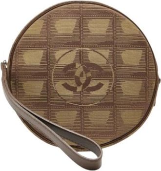 Chanel Pre-owned Clutches, female, Brown, Size: ONE SIZE Pre-owned Canvas Clutch