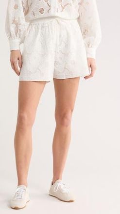 NSR Mesh Lace Shorts in White at Nordstrom Rack, Size X-Small