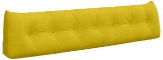 vidaXL Coj&iacute;n De Espalda Amarillo 200 X 24 X 50 Cm Terciopelo Vidaxl
