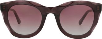 Chlo&eacute; Round-Frame Recycled Acetate Sunglasses