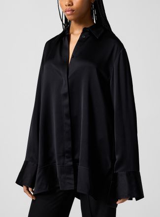 Toteme Tote Bagme - Womens Oversized satin shirt