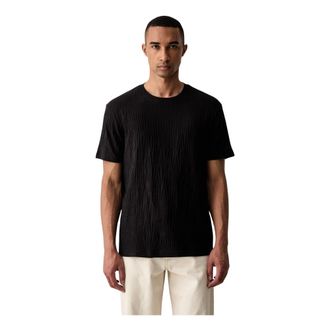 A|X Armani Exchange Logo-jacquard T-shirt met korte mouwen - Heren - T-shirts - Zwart - L - Katoen - Tops