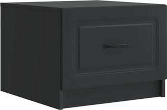 vidaXL Mesa De Caf&eacute; Negro 49 X 50 X 37 Cm Madera De Ingenier&iacute;a Vidaxl