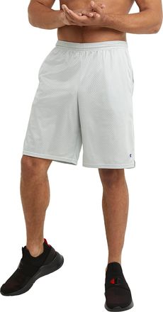 Champion Mens Mesh Gym, Lightweight Shorts (Reg. Or Big & Tall), Athletic Gray C Patch Logo, 3X-Large