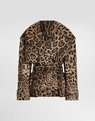 Dolce & Gabbana Leo-print Cotton Drill Jacket - Woman Collection Animal Print 36