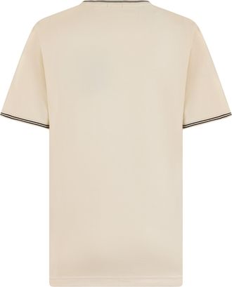 HUGO BOSS Mens Short-Sleeved Cotton T-Shirt White Open T-Shirts And Polos