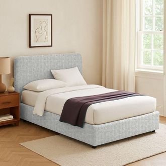 Dmora Cama Individual Lectura, Desenfundable, Hecho En Italia, Gris Claro