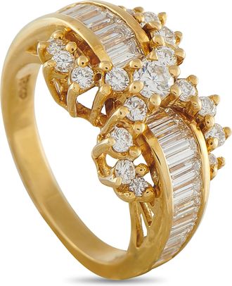 Luxury Bazaar 18K Yellow Gold 1.40ct Diamond Ring MF06-050126
